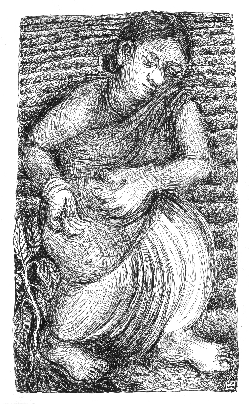 Woman sowing